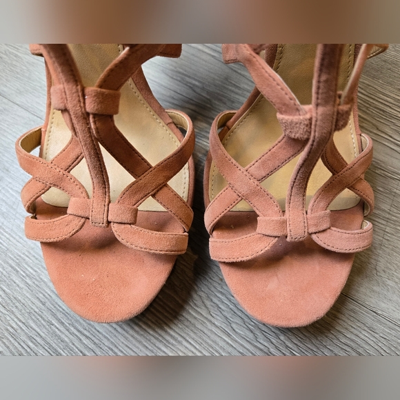 Michael Kors Sandra Suede Platform Sandal, Terra Color, Size 11 - Picture 3 of 10